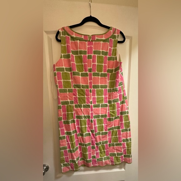 Talbots Colorful Geometric Sleeveless Shift Dress Size 16 NWT - Picture 2 of 3